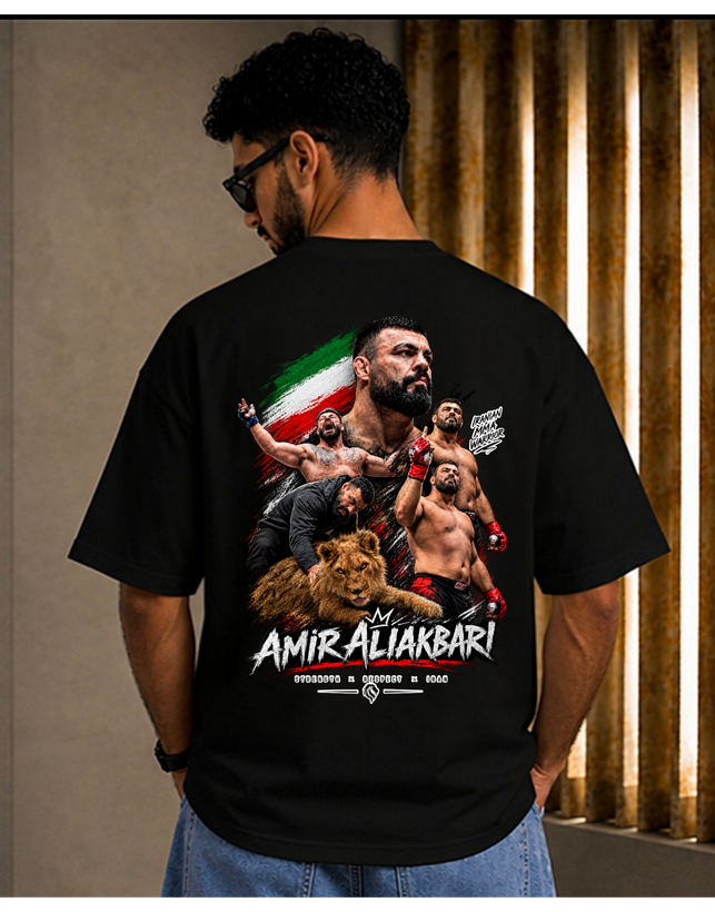 تیشرت کاستوم باکسی "امیر علی اکبری mma"